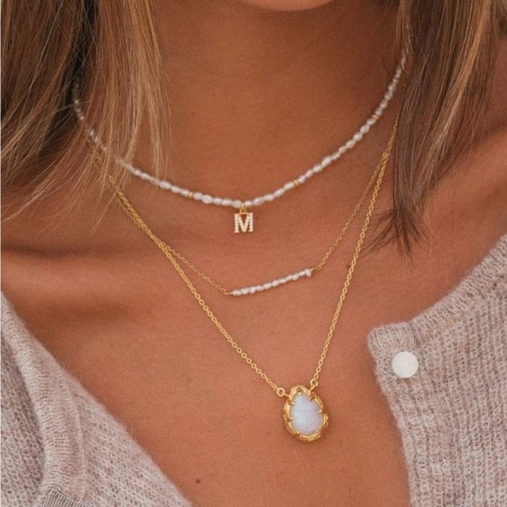 CREU moonstone crystal necklace
